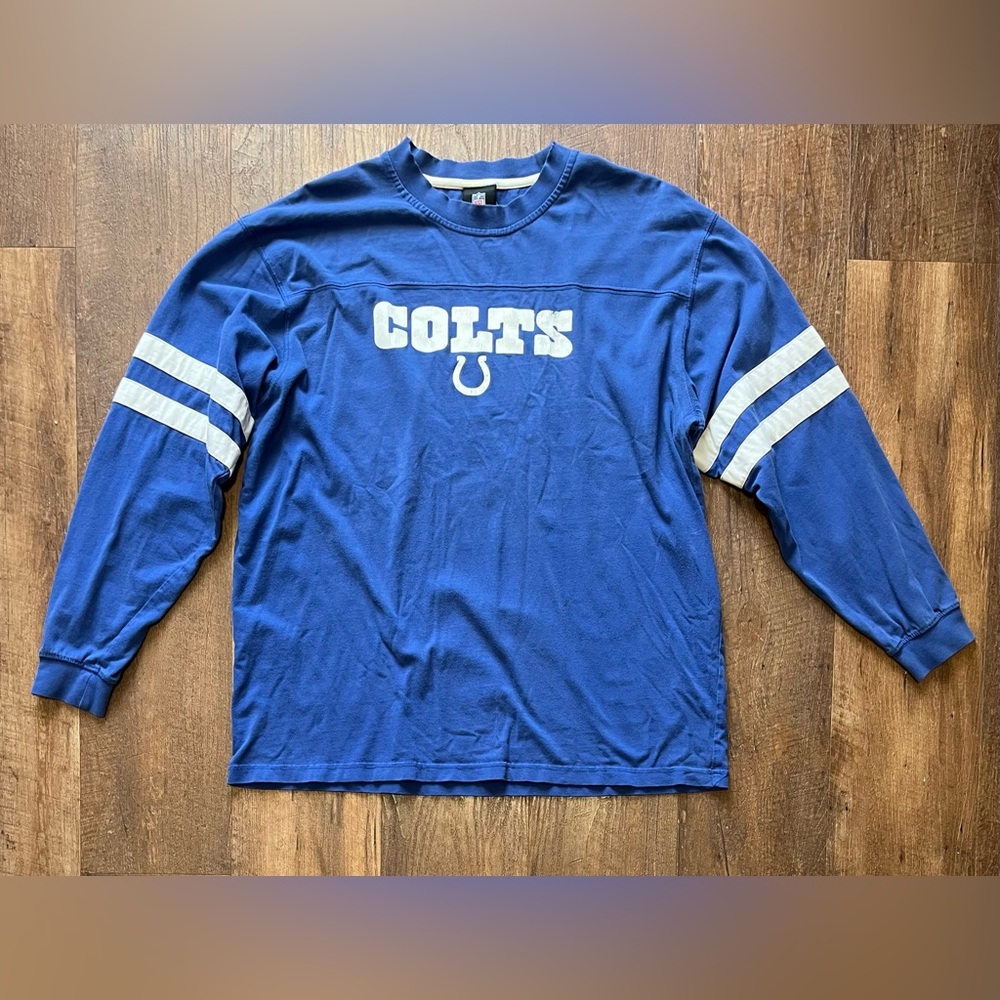 Indianapolis Colts men’s long sleeve royal blue vintage shirt size XL NFL